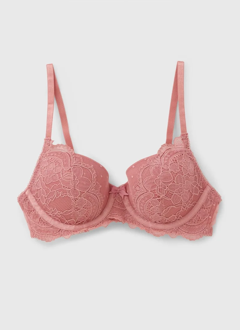 Matalan Pink Lace Bra